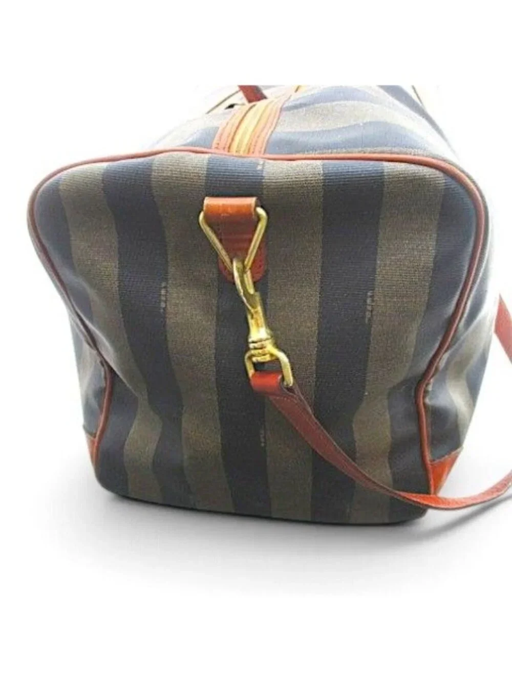 Fendi Boston Bag 2-Way Pecan Pattern Brown